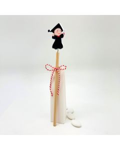 Lápiz madera Pit graduado 24cm. con 3 peladillas choc.