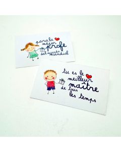 Pre-cut card Best Teacher 1 sheet = 30, min. 5