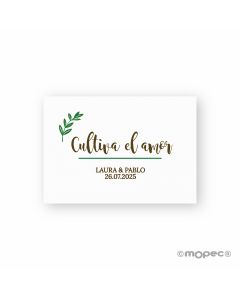 Tarj, prec, Cultiva el amor 1hj=36u,mínimo 5