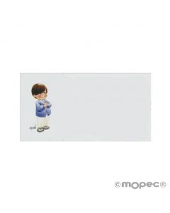 Tarj. precortadas niño Comunión ojitos 30xhj.,min.5