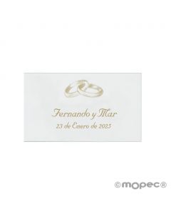 Tarj. precortadas anillos beige 30xhj.min.5