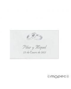 Tarj. precortadas anillos gris 30xhj., min.5