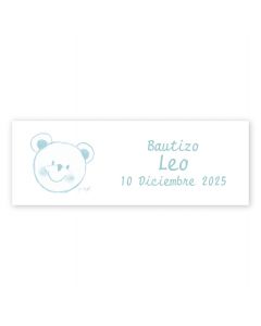 Adhesive labels blue bear, 1sheet = 33labels