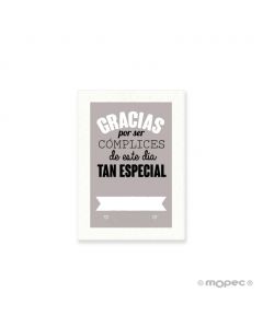 Tarjeta prec. retro cómplices gris,1hj=36,min.5