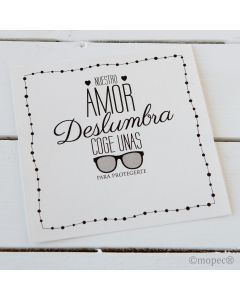 Deslumbra black & white display card 16x16cm