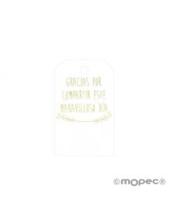Tarjeta blanca Gracias Por Compartir (preciox36u).min36