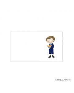 Tarjeta precort. niño Comunión pantalón corto 1hoja=30,min.5