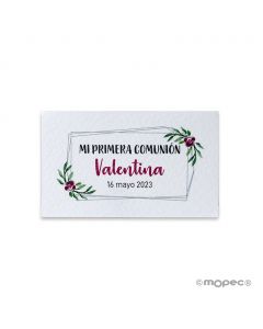 Tarj. precortadas doble marco y flores 30xhj.,min.5