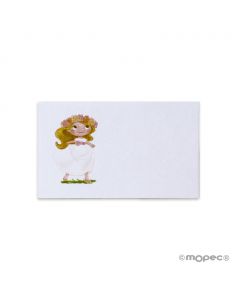 Girl in the grass pre-cut tag, 1sheet = 30tags.