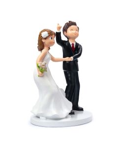 Figura pastel Boda novios juerga