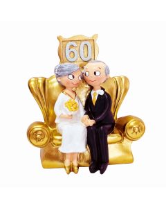 Figura pastel Pop&Fun Bodas de Diamante 60 Años