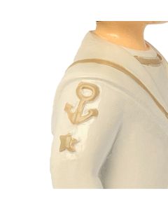 Centrotorta bimbo comunione camicia beige 17cm