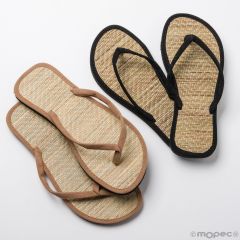 Bamboo flip flop black/brown suede style size M or size L