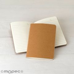Notebook with smooth covers 10,5x15cms.