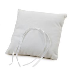 Ivory velvet cushion 20x20cm for rings
