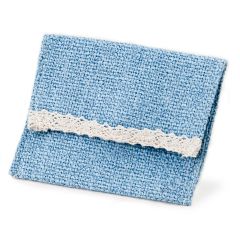 Sachet bleu avec velcro 11x8,5cm.