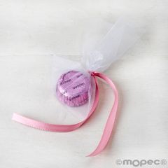 1 Mauve chocolate decorated with pink bow