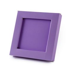 Caja marco charol lila 10x10x1,5cm min25