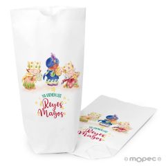 Bolsa de papel Reyes Magos 12x23,5x5cm.min.25