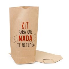 Bolsa Kraft Kit Para que nada te detenga 18x32cm.,min.25