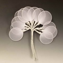 Fleur tulle blanche bouquet de 12