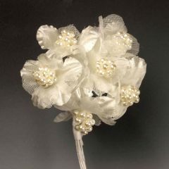 Flowers pearls ivory