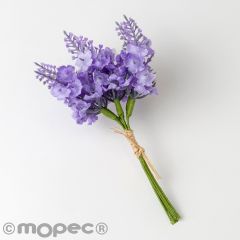 Mazzo di 6 fiori di lavanda con nastro rafia (prezzoxmazzo)