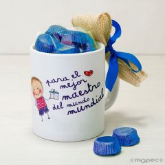 Ceramic mug The best teacher in a gift box + 6 chocolates