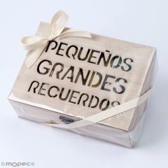 Set cassa legno Pequeños Grandes Recuerdos 23x17cm