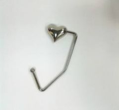 Metal heart handbag holder