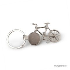 Porte-clés vélo en métal 10x4,5cm.