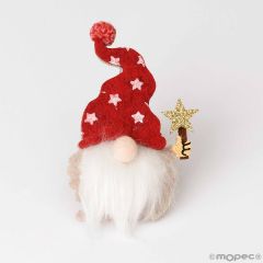 Gnome and star felt figure with adhesive