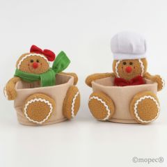 Basket gingerbread 11,5x15x10,5cm asstd. SWEET PRICE