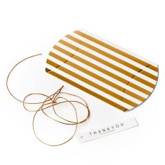 Estuche petaca rayas dorado cinta+tarj.9,3x6,5x2,5cm.,min25