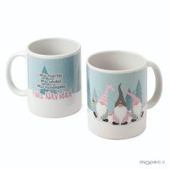 Ceramic mug pink gnomes  available in differents languages