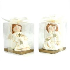 Ceramic angel candle holder with gift box