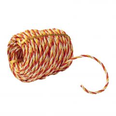 Thick paper cord white/yellow/red 23mt
