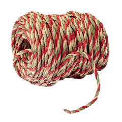 Thick paper cord ivory/green/red 23mt