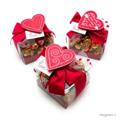 Estuche 30crokis con pinza corazón S.Valentín+tarjeta*