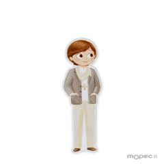 Figurine 2D 5,5cm garçon avec foulard Communion,autocollante