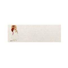 Girl with flowers crown adhesive label, 1sheet = 68labels