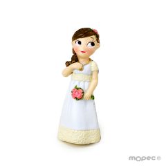 Resin magnet romantic communion girl, 6cm