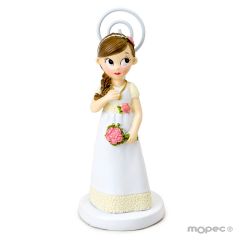 Romantic communion girl cardholder, 11cm
