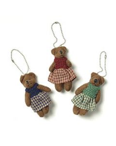 Key chain mini female bears assorted.