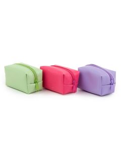 Monedero cremallera verde/lila/fucsia 7x4x4cm. min.6 P.GOLOS