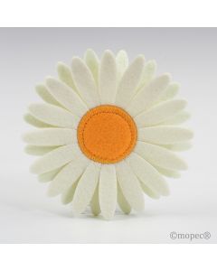 Felt marguerite coaster 13cm diam. 