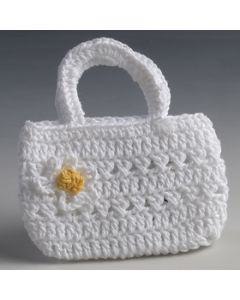 Cestita ganchillo blanca margarita 6,3x7,5cm min.12