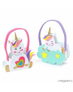 Cesto unicornio 23cm. surtido, min.2