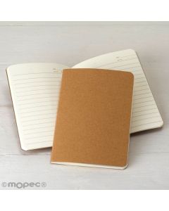 Notebook with smooth covers 14,5x20,5cms.