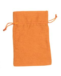 Bolsa algodón grande naranja 15x23cm., min.12